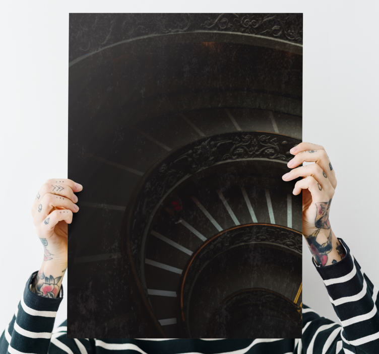 Abstrakt kanvas spiraltrappa djup - Tenstickers