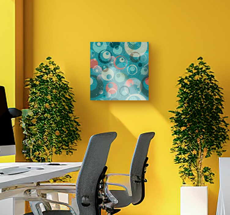 abstrakta cirklar Kanvas konst - Tenstickers