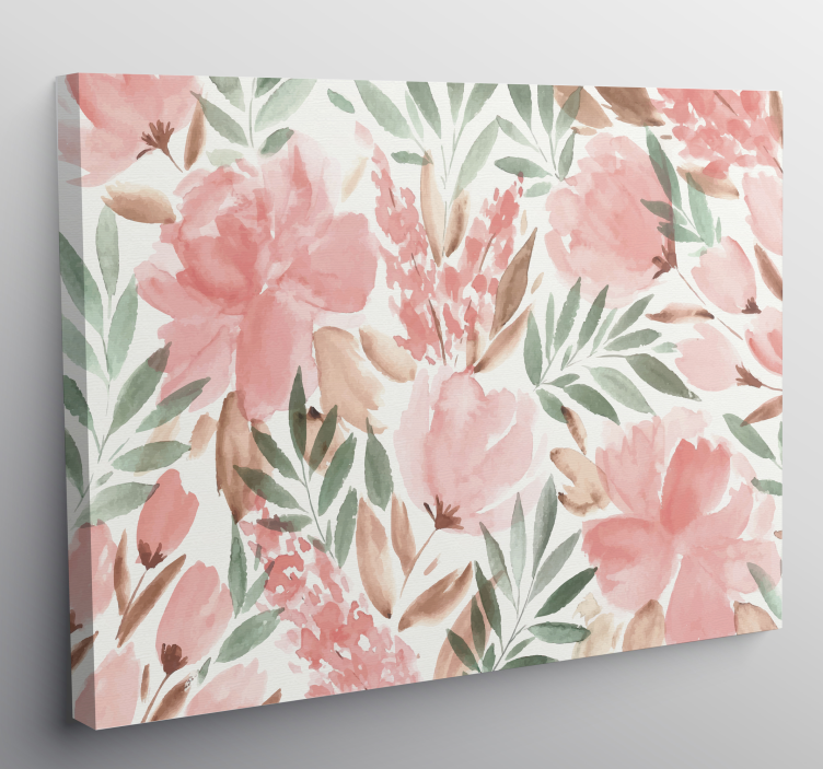 Akvarell blommor moderncanvas tavla canvas tavla - Tenstickers