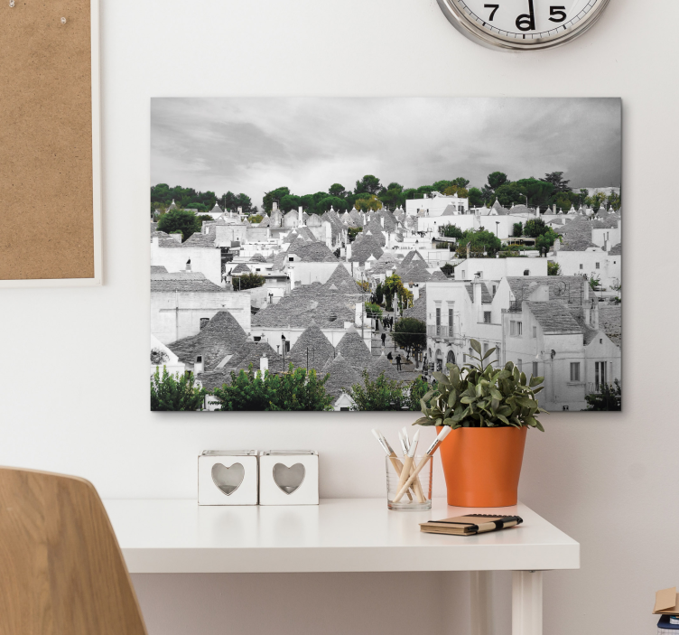 Alberobello trulli city canvas tavla - Tenstickers