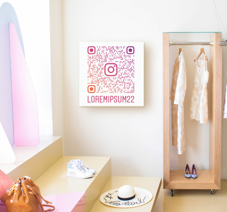 Anpassad Instagram QR-kod personlig kanvas - Tenstickers