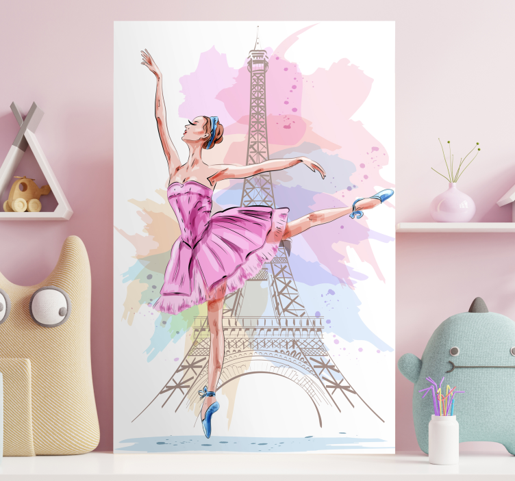 Ballerina i pariscanvas tavla - Tenstickers