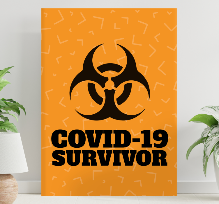 Covid survivor rolig design citat canvas - Tenstickers