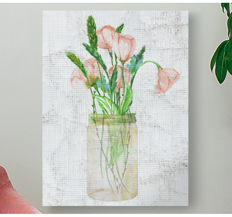 Delikat glasburk med blomduk - Tenstickers