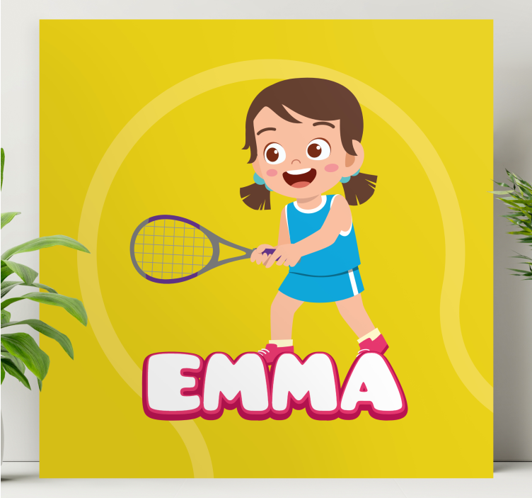 Tennisspelare med namn personlig canvas - Tenstickers