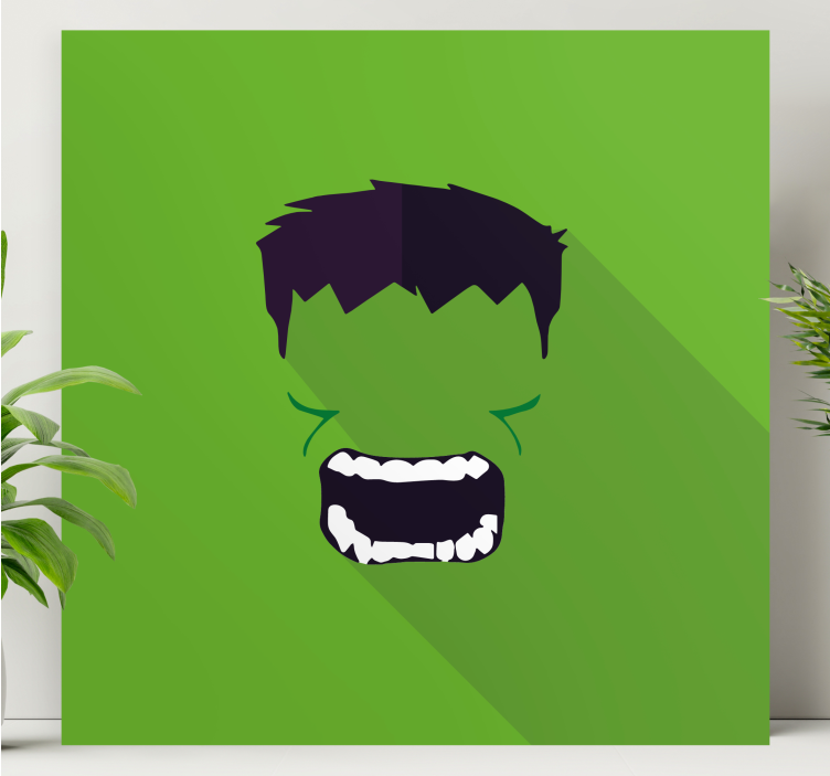 Grön superhjälte inramad bild - Tenstickers