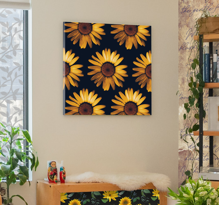 Gul solrosblommarduk - Tenstickers