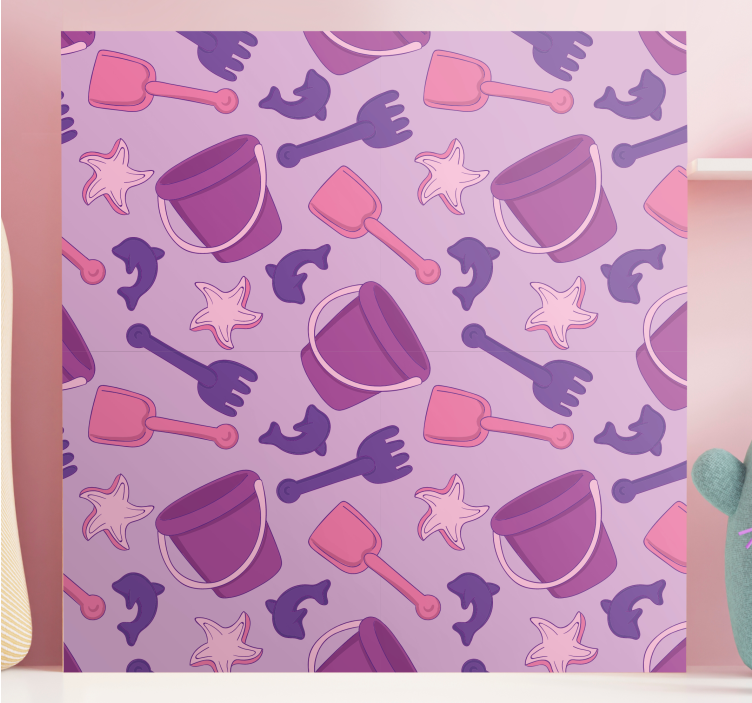 Kanvas barn strandleksaker mönster - Tenstickers