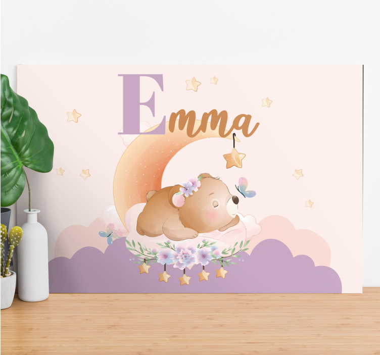 Kanvas barnrum bäbis björn drömmar - Tenstickers