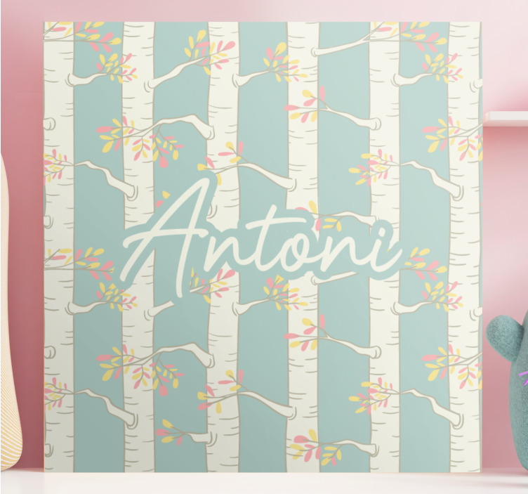 Kanvas blommor och växter björkblommor - Tenstickers