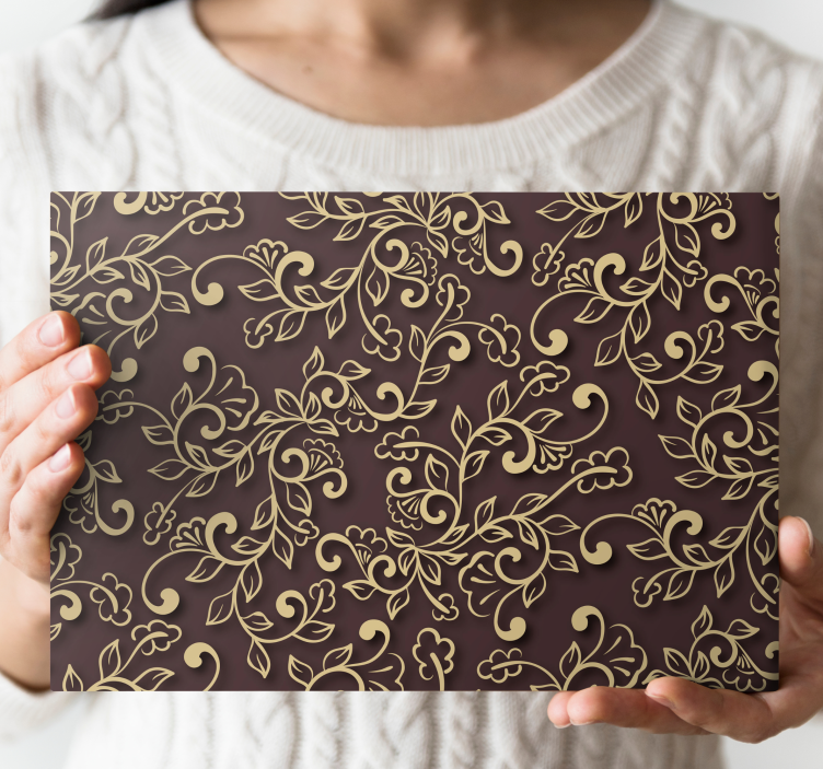 Kanvas blommor och växter elegant botanisk arrangemang - Tenstickers