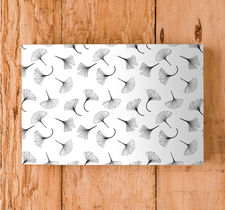 Kanvas blommor och växter ginkgoblad inspiration - Tenstickers