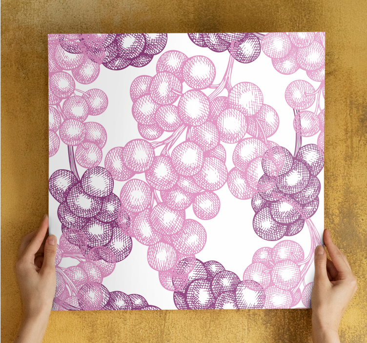 Kanvas blommor och växter rosa blommönster - Tenstickers