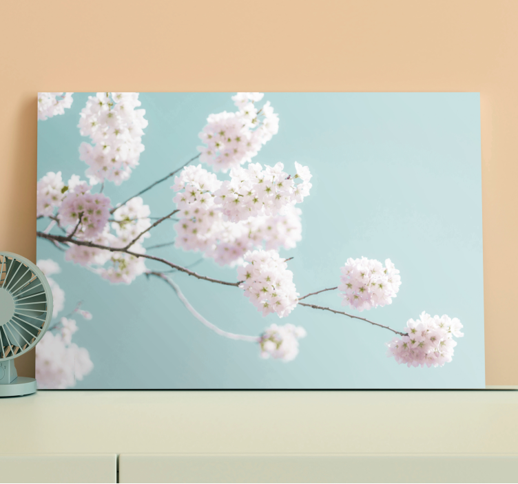 Kanvas blommor och växter sakura blomsterstängel - Tenstickers