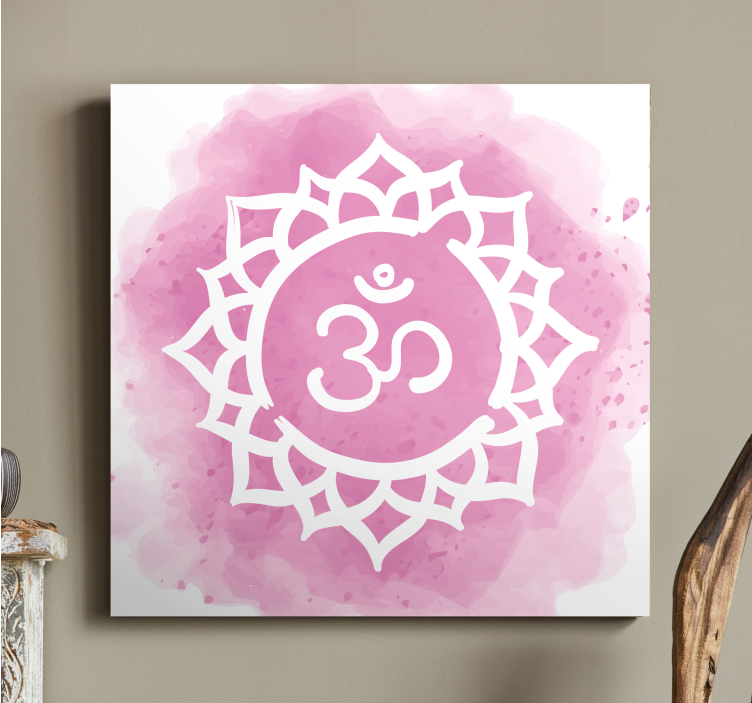 Kanvas buddha om mandala design - Tenstickers