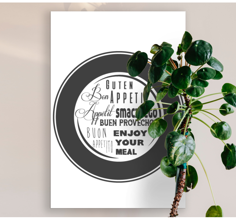 Kanvas citat njut av din måltid - Tenstickers