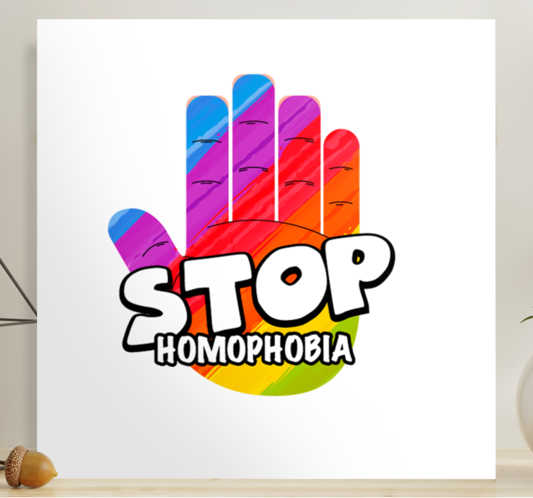 Kanvas citat stoppa homofobi - Tenstickers