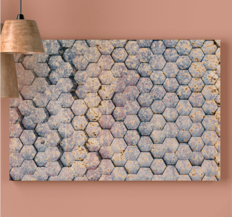 Kanvas geometrisk hexagonalt mönsterdesign - Tenstickers