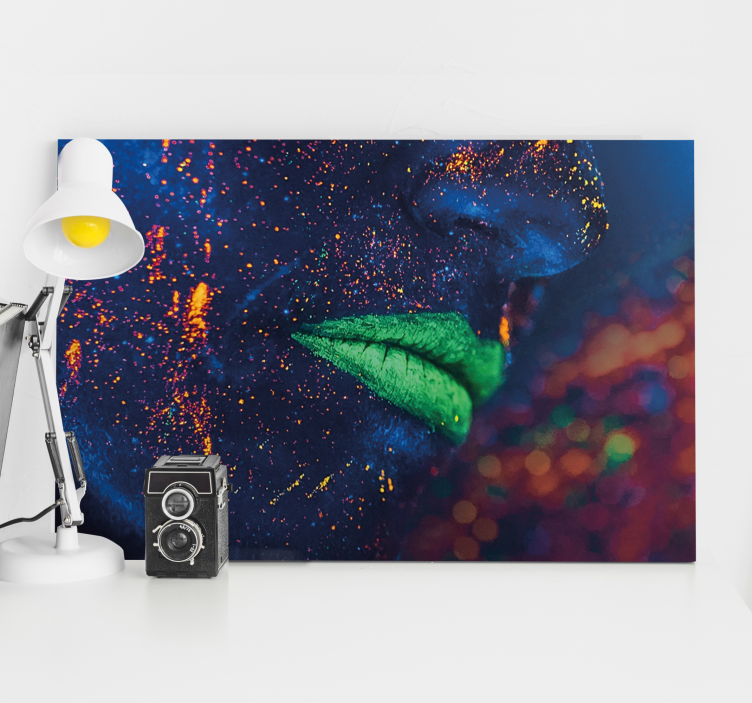 Kanvas konst glittrande ansiktskonst - Tenstickers