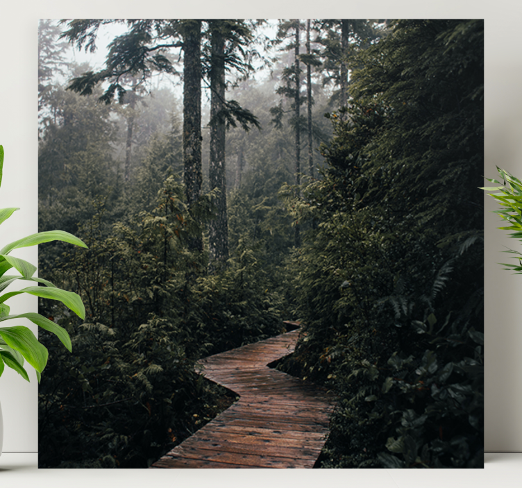 Kanvas landskap fridfull skogsstig - Tenstickers