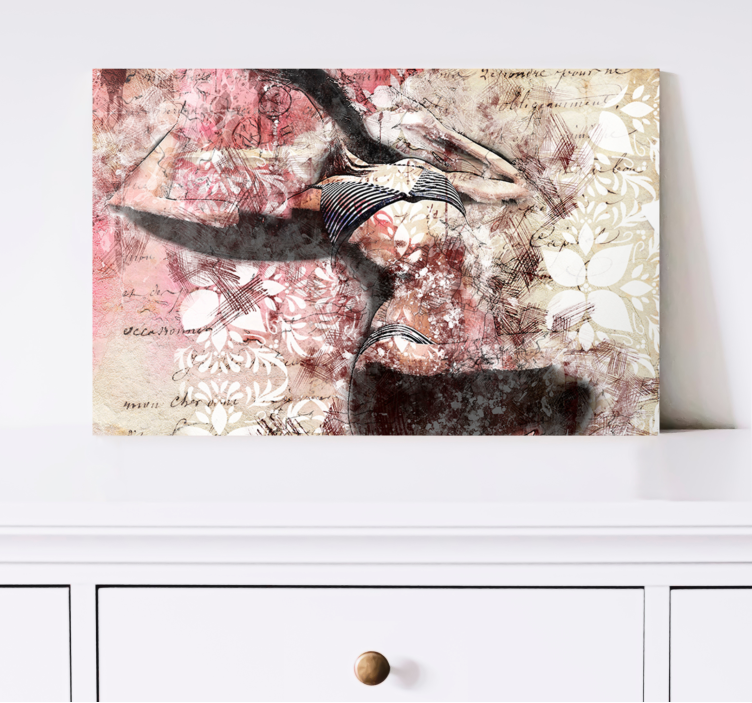 Kanvas människor och karaktärer dansares silhuett design - Tenstickers