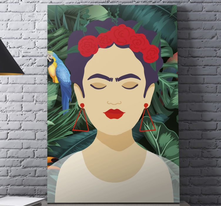 Kanvas människor och karaktärer frida kahlo inspirerad - Tenstickers