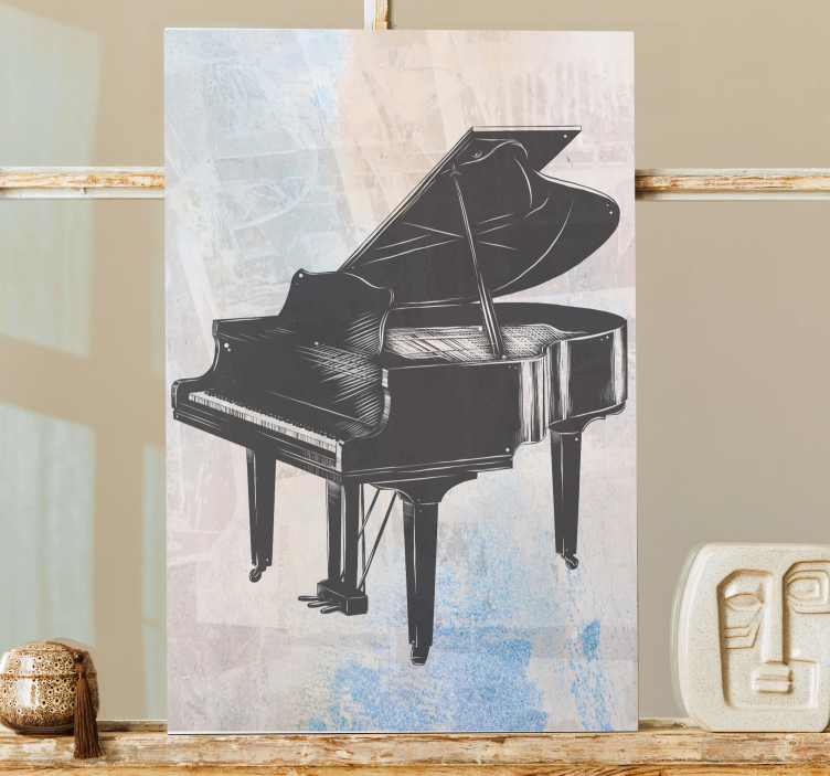 Kanvas musik grand piano stil - Tenstickers