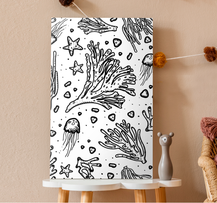 Kanvas sjöfart korallrevets liv - Tenstickers