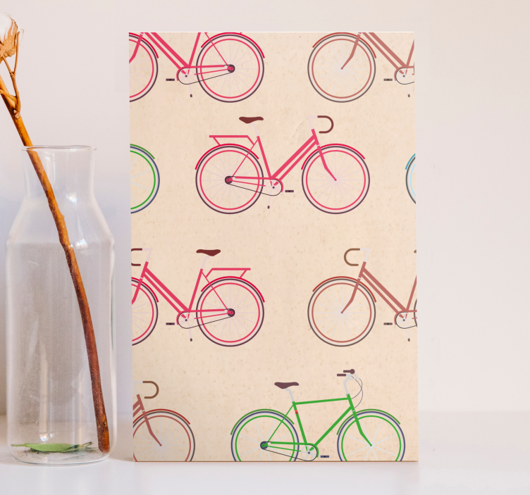 Kanvas sport färgglada cykelmönster - Tenstickers