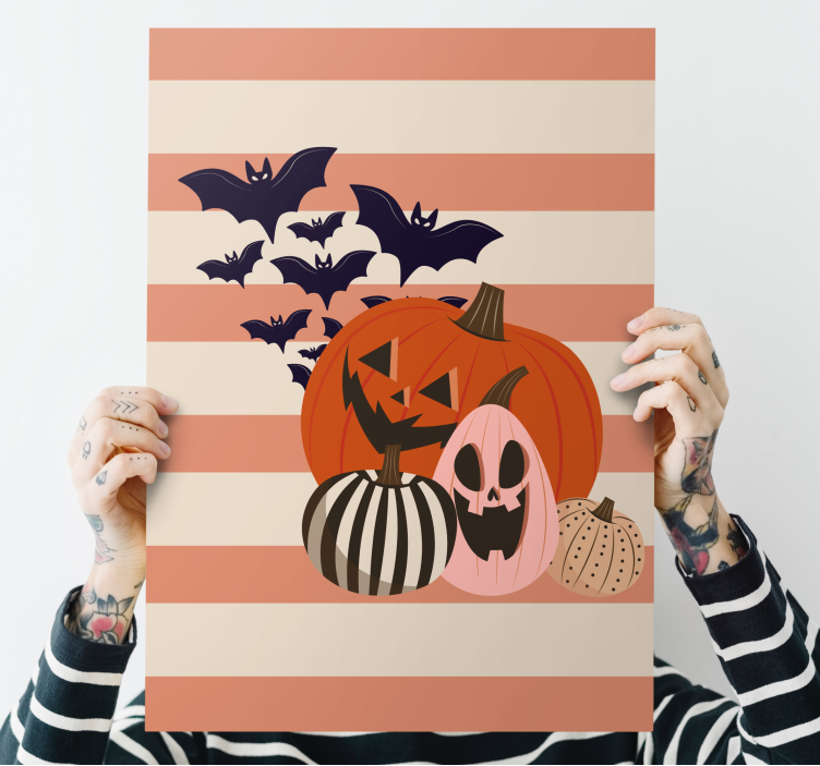 Kanvas sport halloweenpumpa samling - Tenstickers