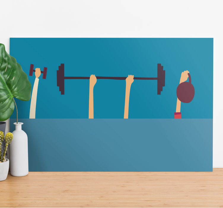 Kanvas sport träningsutrustning händer - Tenstickers