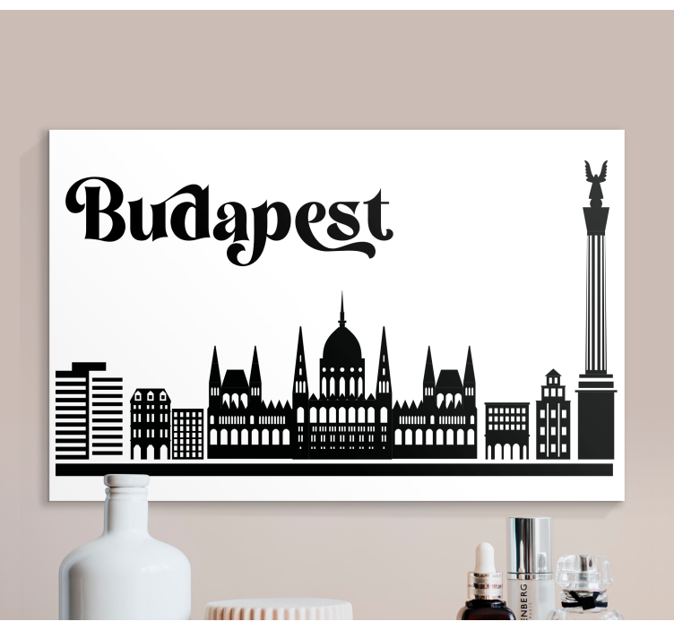 Kanvas städer och länder budapest skyline - Tenstickers