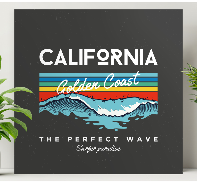 Kanvas städer och länder california surfer vågor - Tenstickers