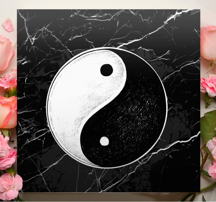 Kanvas zen yin yang symbol - Tenstickers