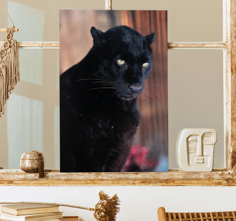 Leopard stalking 3d -kanfasavtryck - Tenstickers