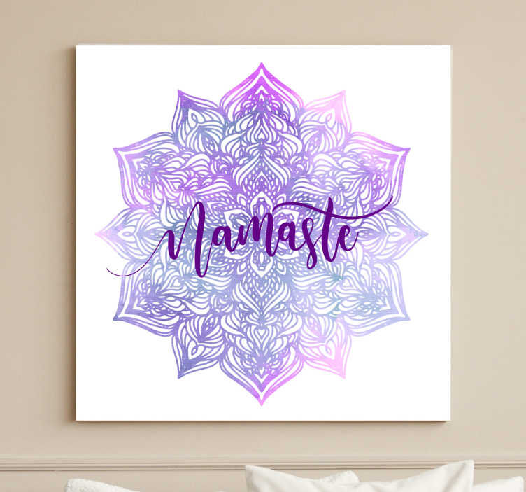 Lila mandala namaste mandalacanvas tavla canvas tavla - Tenstickers