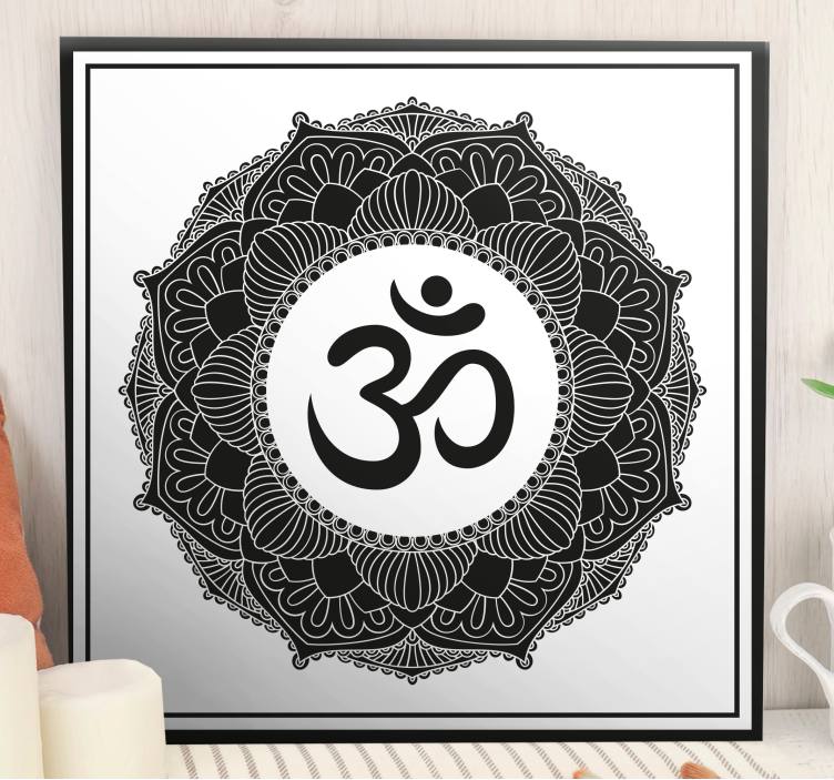 Mandala med ohm symbol mandala canvas - Tenstickers