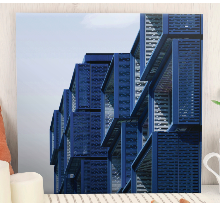 Modern kanvas futuristisk arkitektonisk struktur - Tenstickers