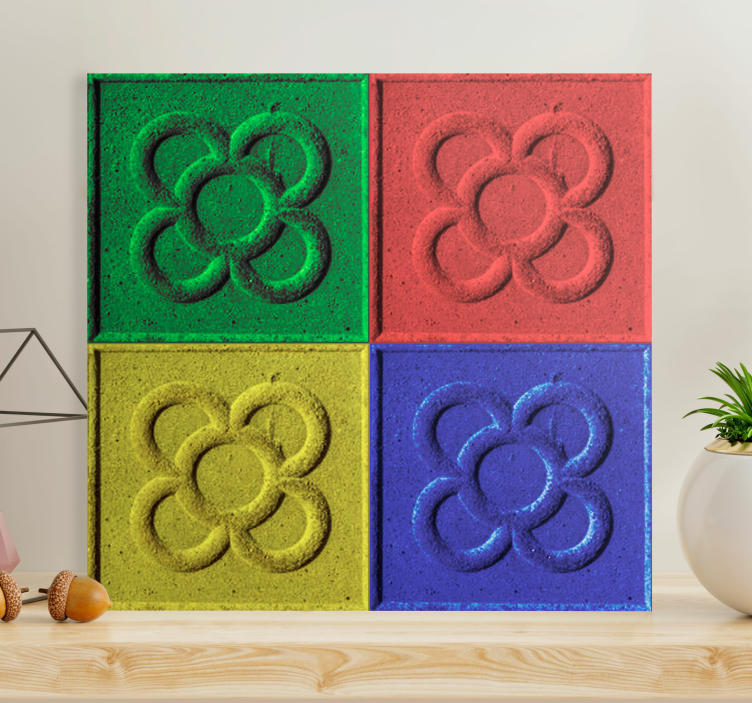 Popkonst pannkakstegel Kanvas vardagsrum - Tenstickers