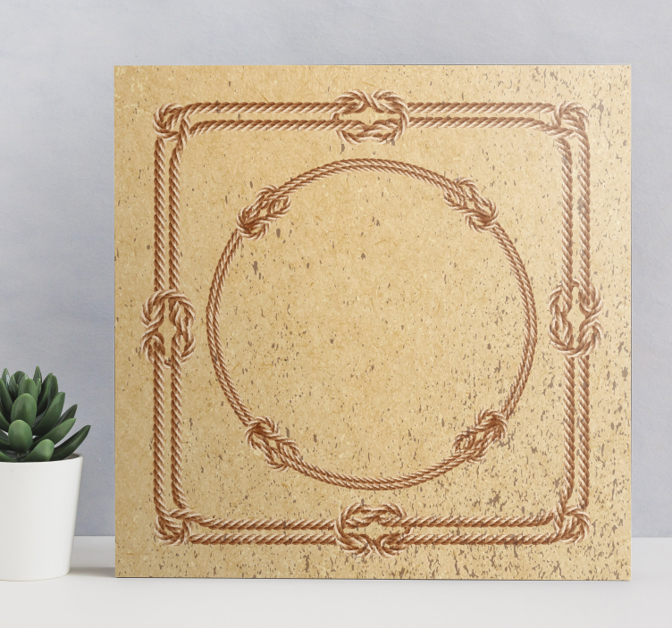 Prägling av repram Kanvas geometrisk - Tenstickers