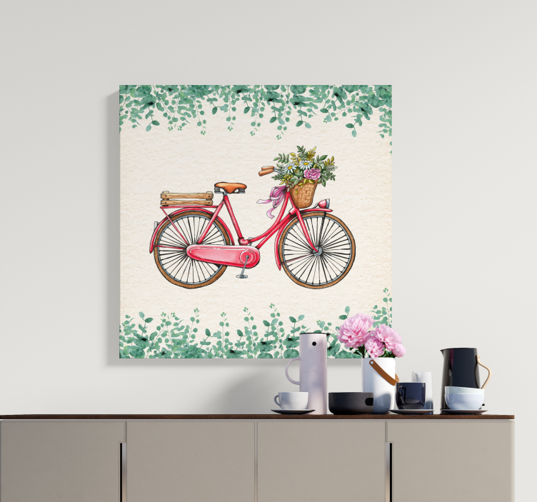 Rustik vintage cykel rustikcanvas tavla konst - Tenstickers