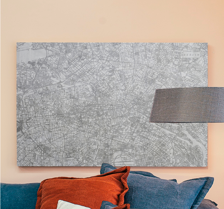 Stadskarta berlin citycanvas tavla - Tenstickers