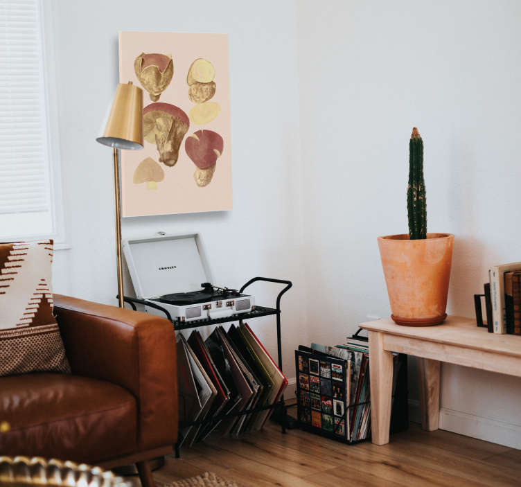 Svamp samling Kanvas blommor och växter - Tenstickers