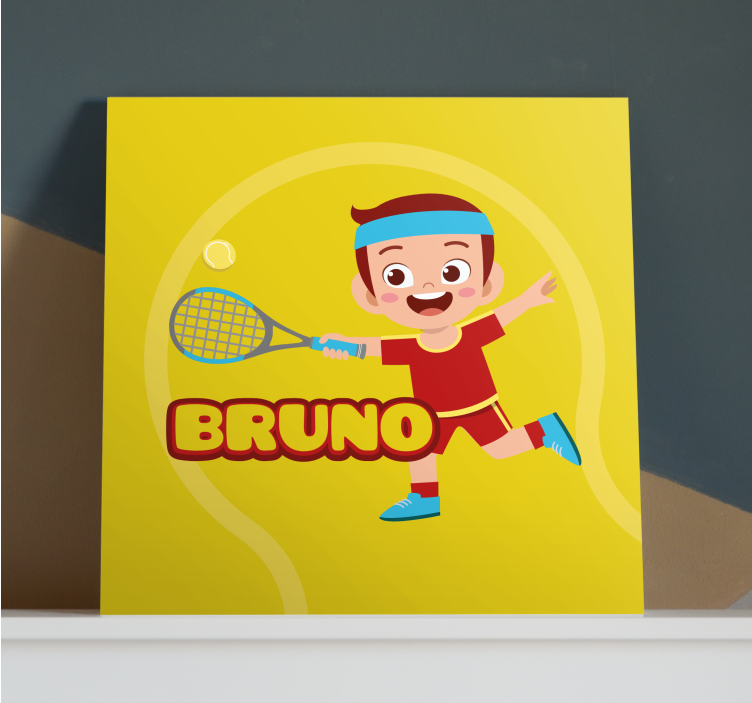 Tennisspelare med namn Kanvas Barn - Tenstickers