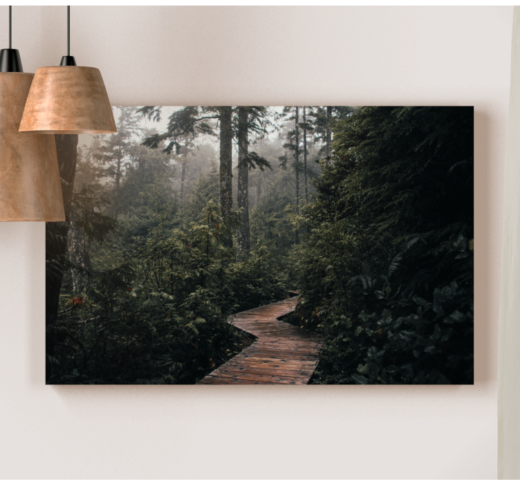 Träbana i naturlandskapsduk - Tenstickers