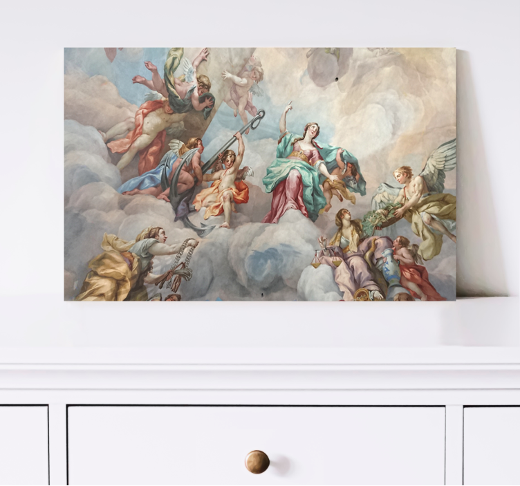 Två änglar som kramar om varandra konsttryck - Tenstickers