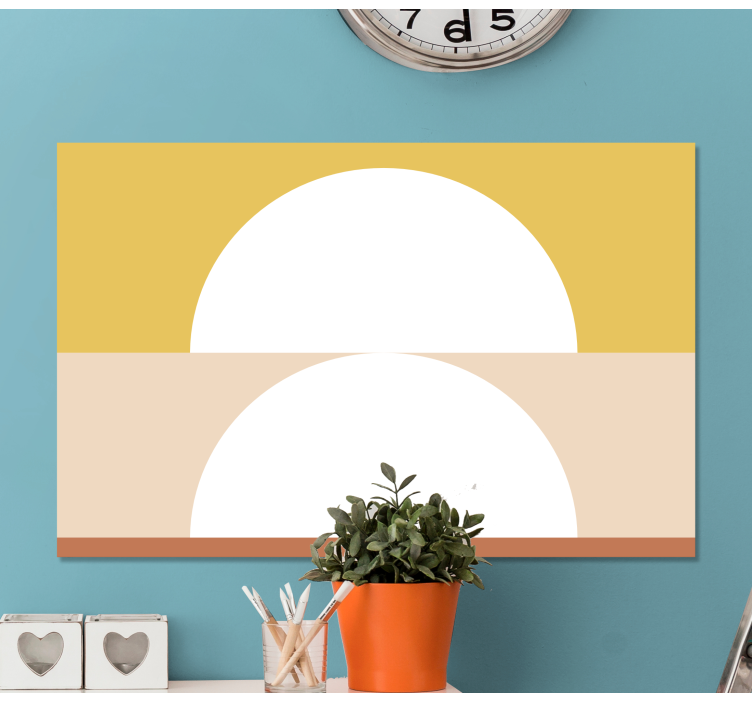 Två halvcirklar geometrisk konst geometriskcanvas tavla - Tenstickers