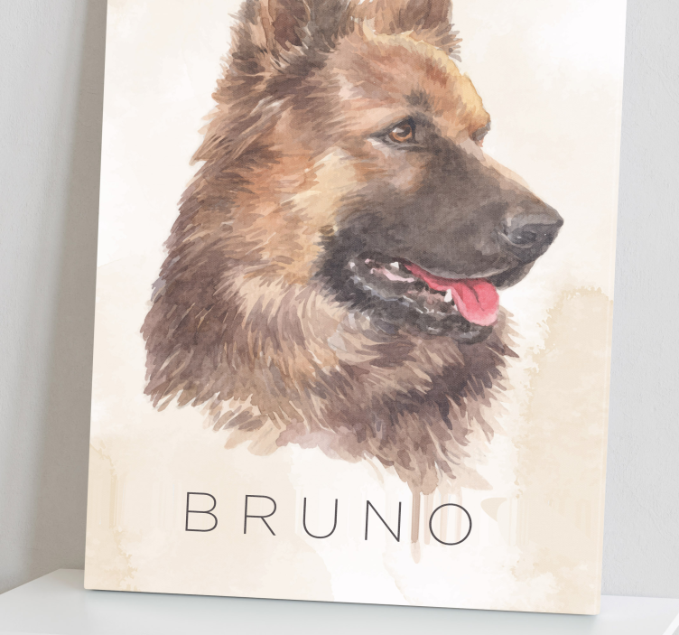 Tyska shepard hund kanvastryck - Tenstickers