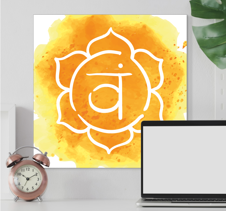 Vacker sakral chakrasymbol moderncanvas tavla - Tenstickers