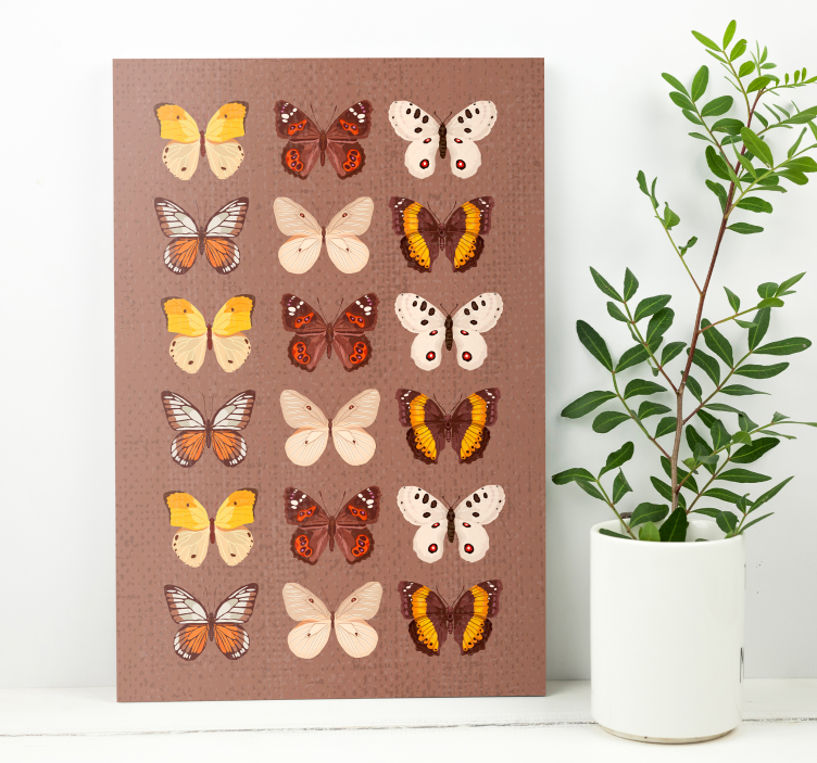 Vintage fjärilar retrocanvas tavla konst - Tenstickers